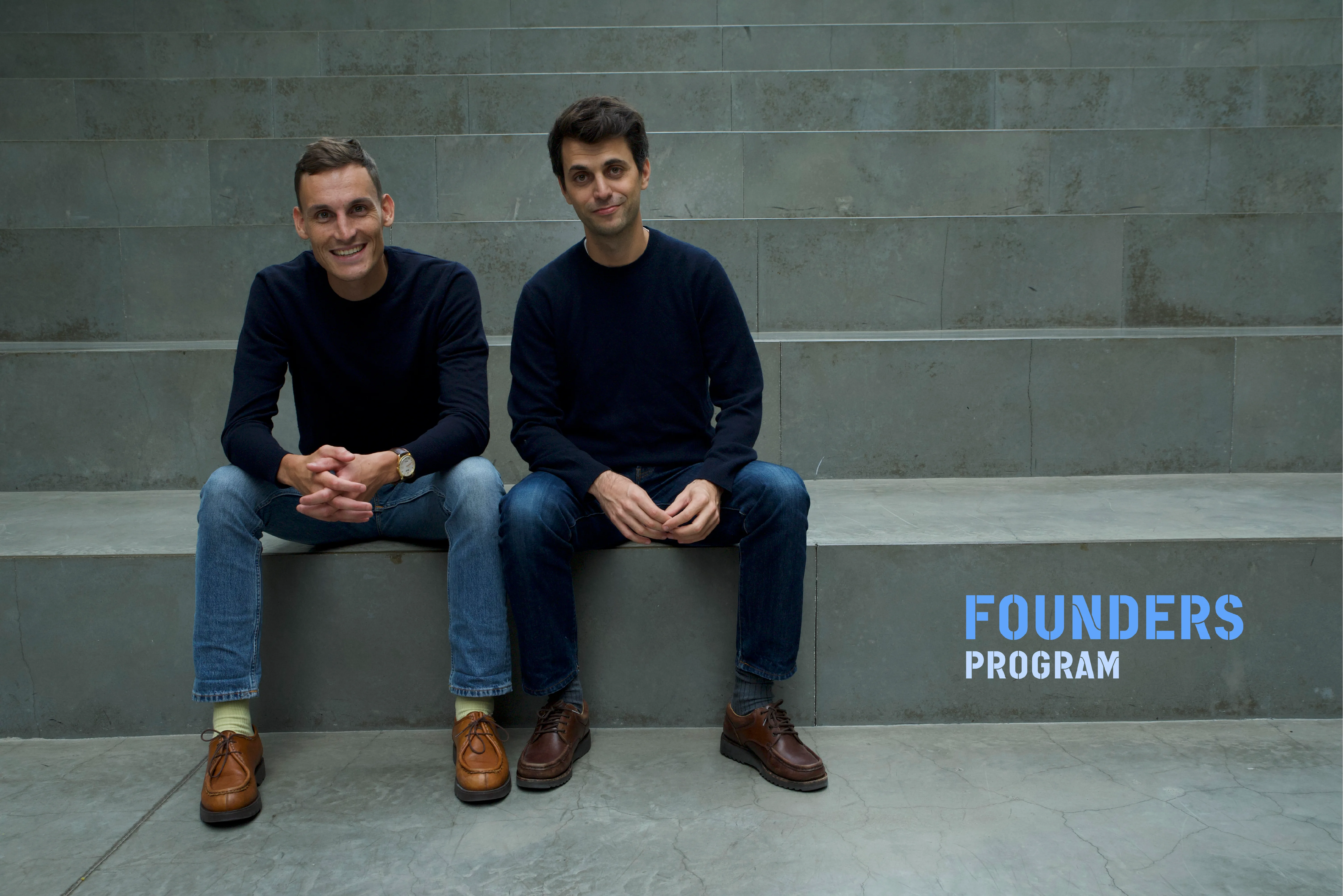 Romain & Thomas, the founders, on the legendary Station F stairs
